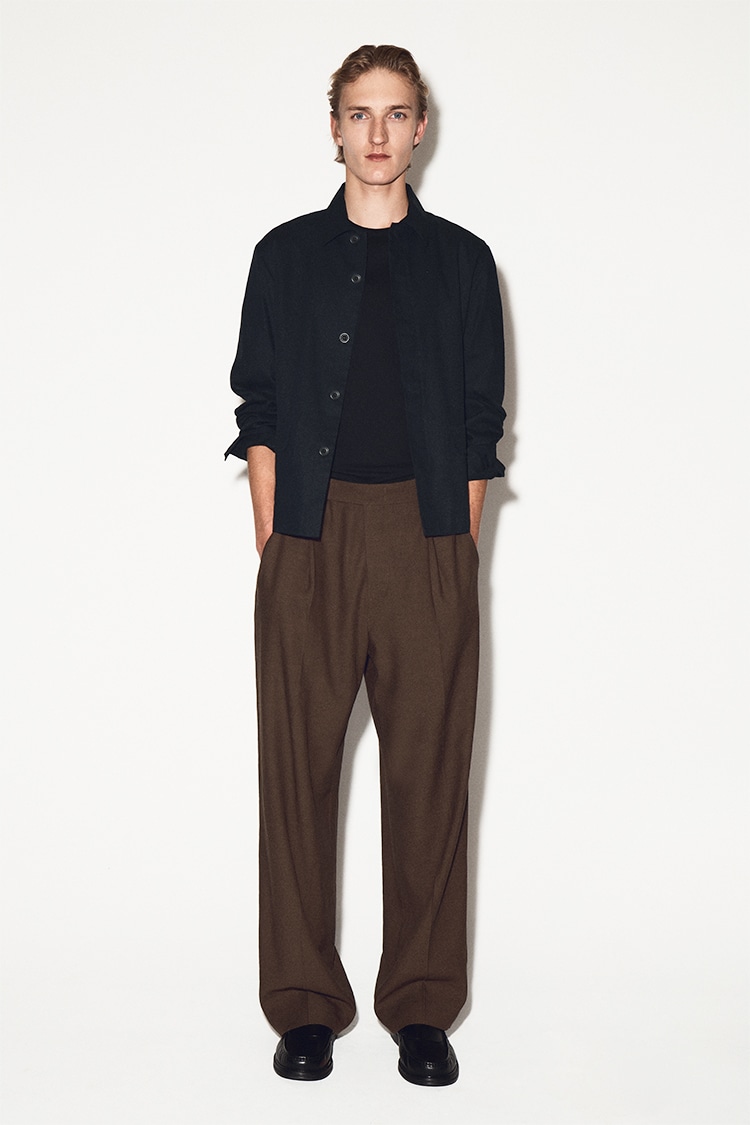 リラックス コットンリネンオーバーシャツ